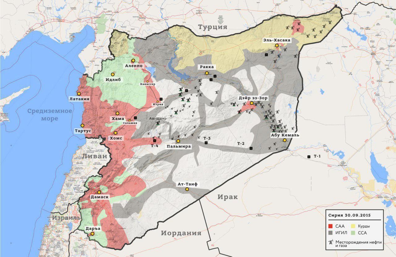 Война в сирии карта боевых действий сегодня